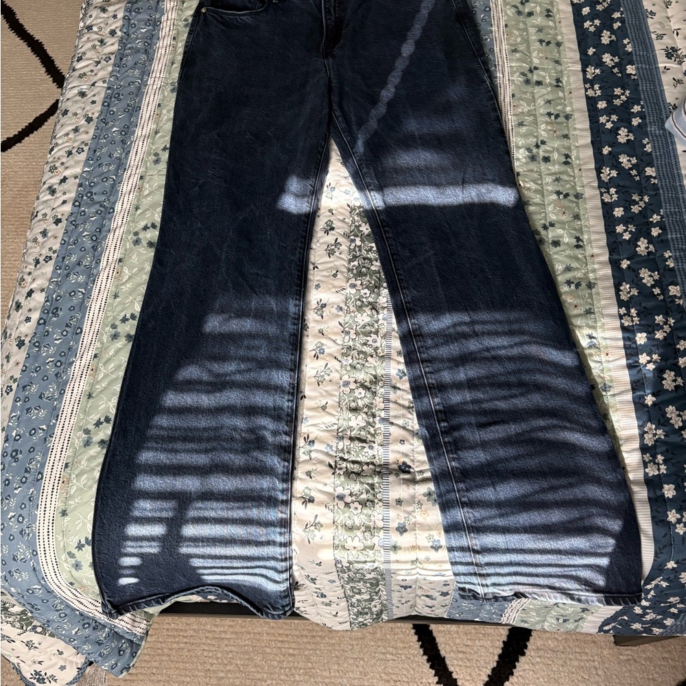Good American Dark Blue Flare Jeans